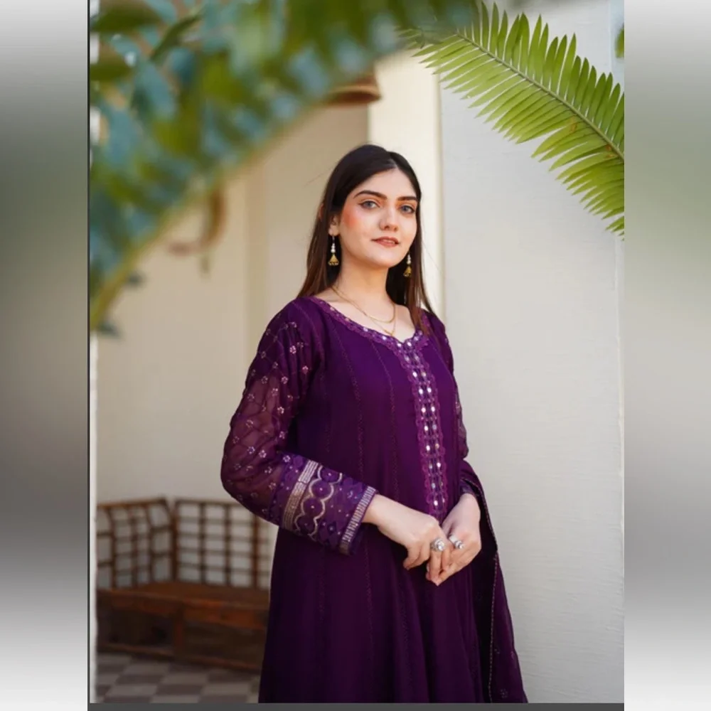 3 piece suit maxi anarkali - Picture 3 of 12